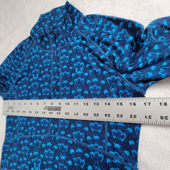 Title Nine Dress Women Blue Synergy Getaway Long Sleeve Mini Small Knit Mock Zip - Picture 8 of 9